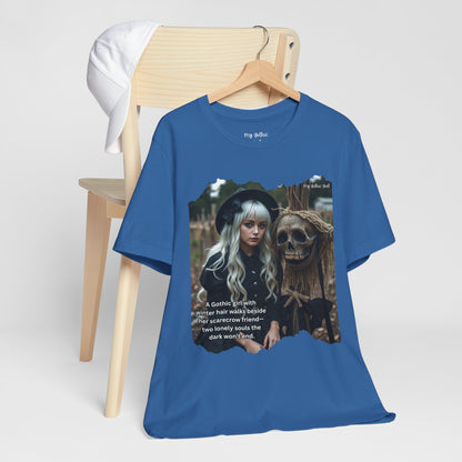 My Gothic Girl T-Shirt "Scarecrow Friend" – Whimsy Goth Streetwear, Dark Poetry Fashion, Alt Aesthetic Apparel