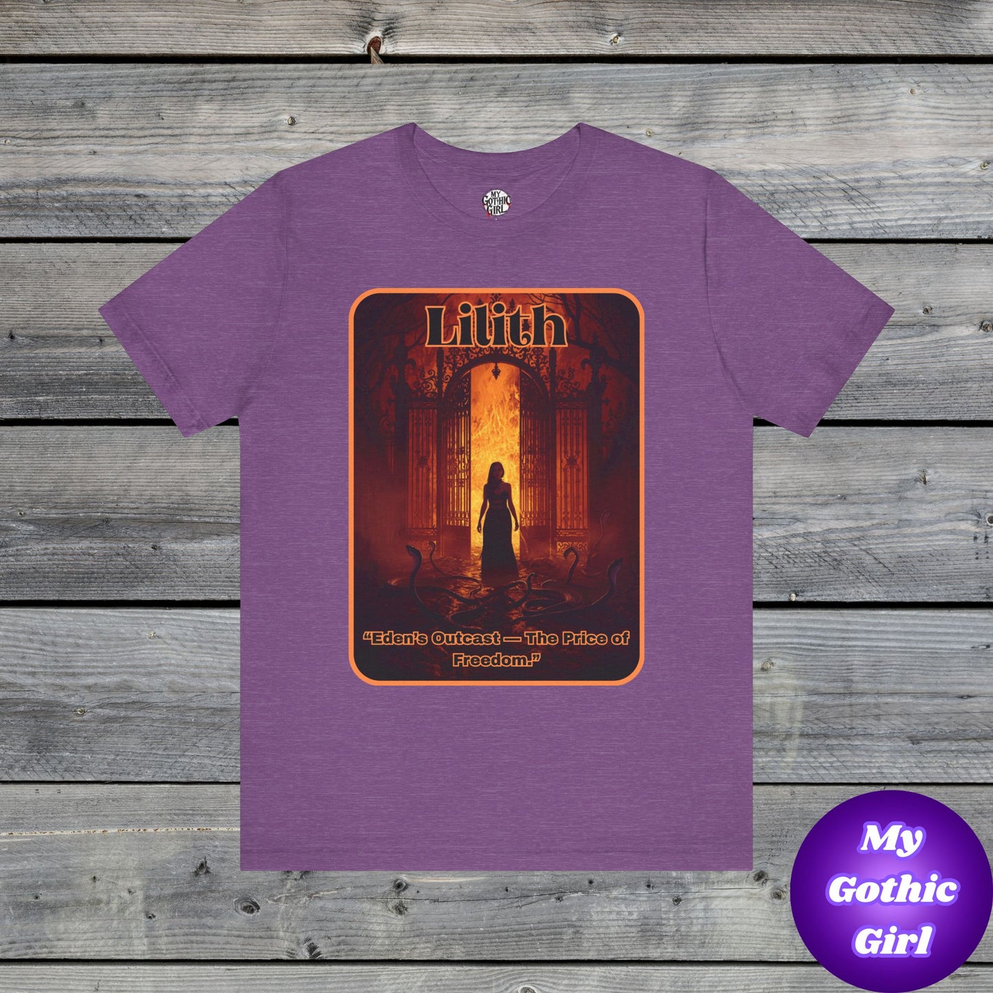 “Lilith  —  Eden’s Outcast, The Price of Freedom.” Graphic T-Shirt – Alt Aesthetic Poetic Goth Street-wear