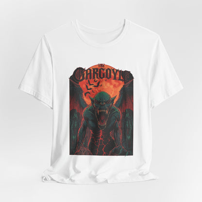 "The Gargoyle" — Dark Gothic Winged Statue Graphic Tee Design