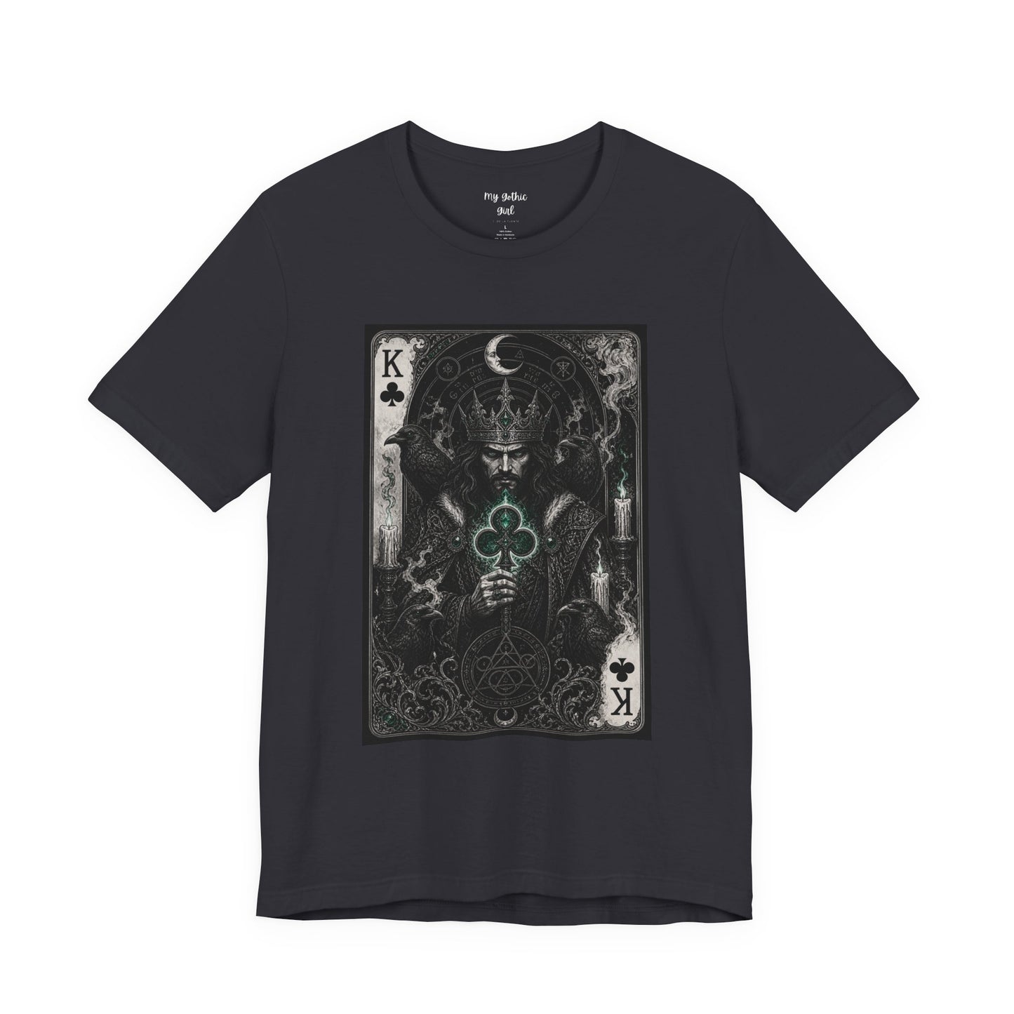 King of Clubs Playing Card T-Shirt — Gothic Card Deck Graphic Tee
