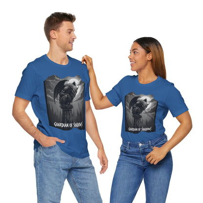 "Guardian of Shadows"  Gothic Graphic T-Shirt – Alt Aesthetic Poetic Goth Streetwear