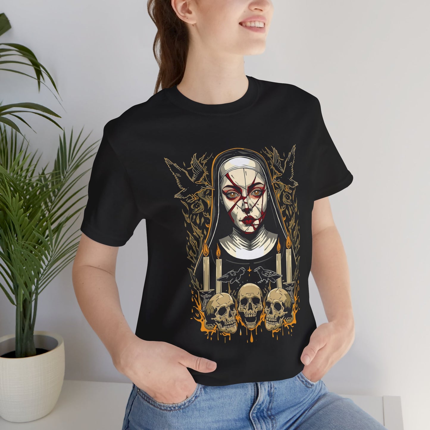 Nocturne Nun Gothic Pop Art T-Shirt