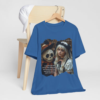 My Gothic Girl T-Shirt "Scarecrow Friend" – Whimsy Goth Streetwear, Dark Poetry Fashion, Alt Aesthetic Apparel