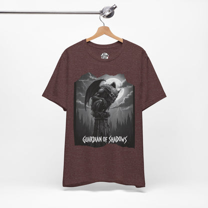 "Guardian of Shadows"  Gothic Graphic T-Shirt – Alt Aesthetic Poetic Goth Streetwear