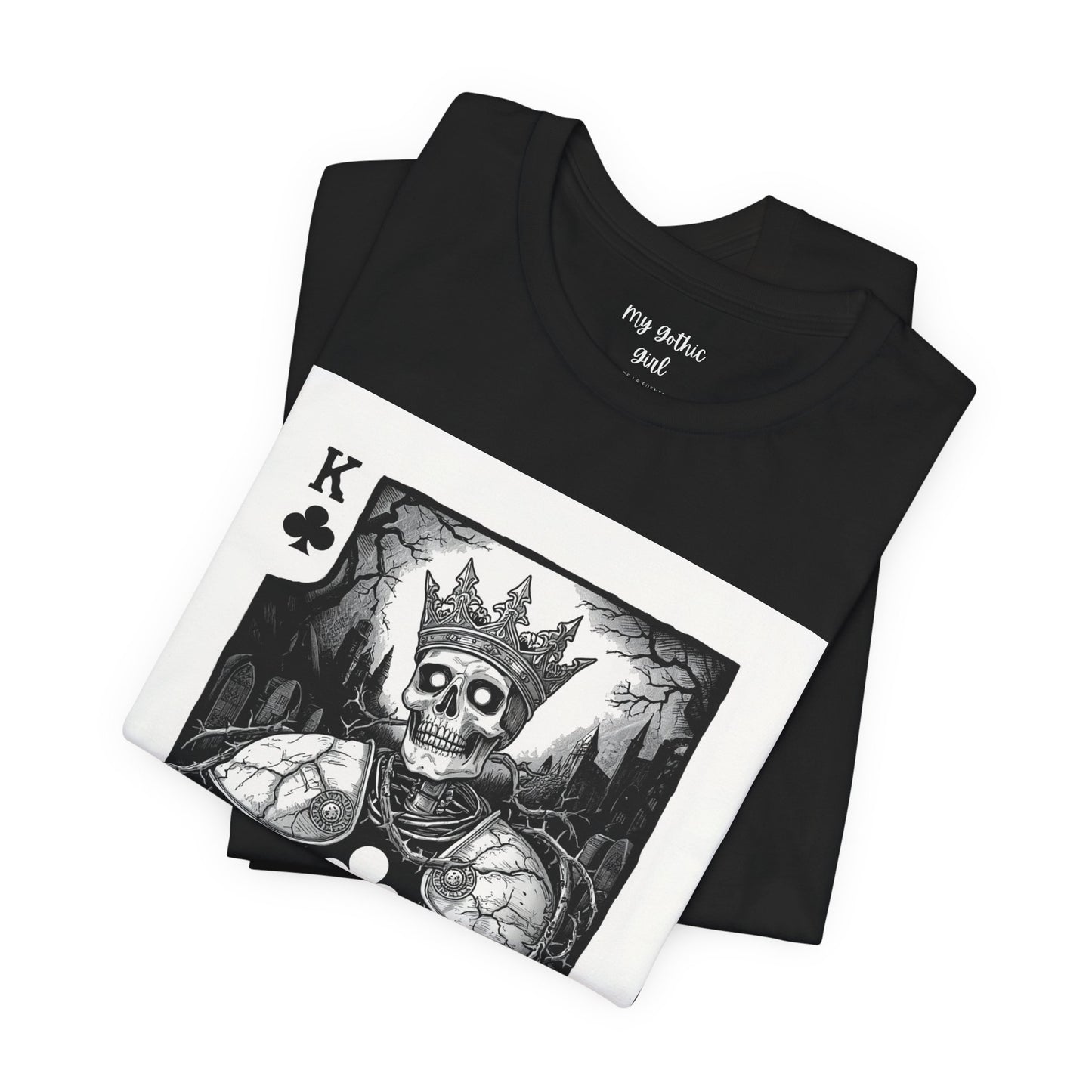 King of Clubs Skeleton Playing Card T‑Shirt