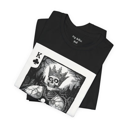 King of Clubs Skeleton Playing Card T‑Shirt