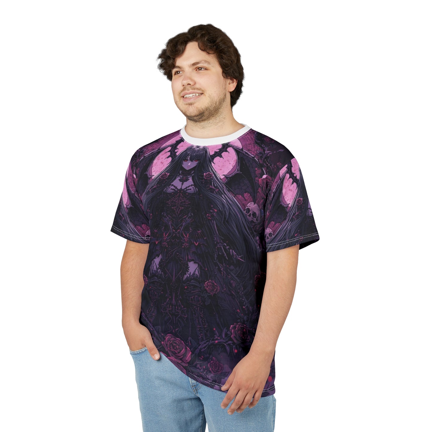 Gothic Anime Reaper Queen Tee – Dark Romance All Over Print | My Gothic Girl