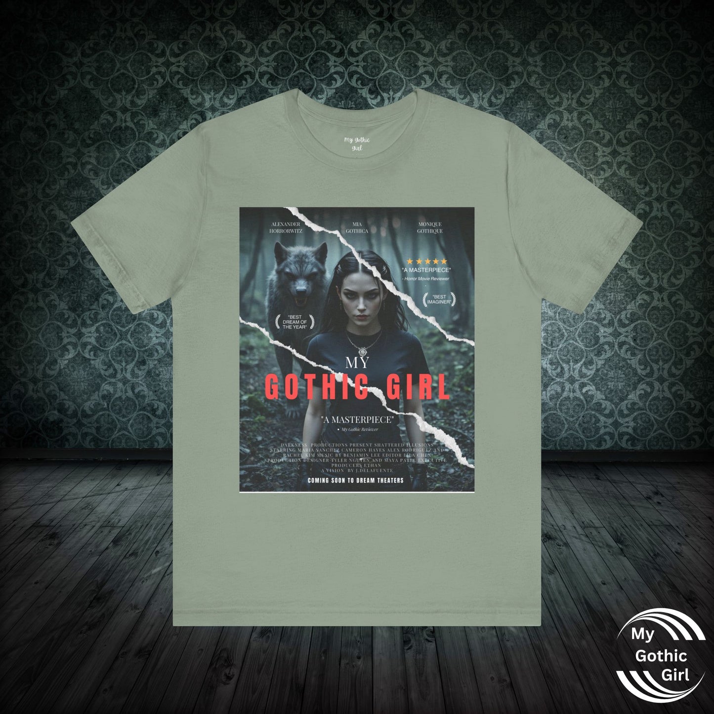 My Gothic Girl T-Shirt "Movie Poster" – Whimsy Goth Streetwear, Dark Poetry Fashion, Alt Aesthetic Apparel