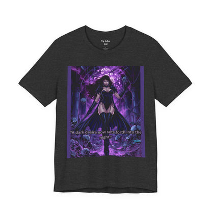 Dark Sorceress Graphic Tee — "A dark desire now sets forth into the night"