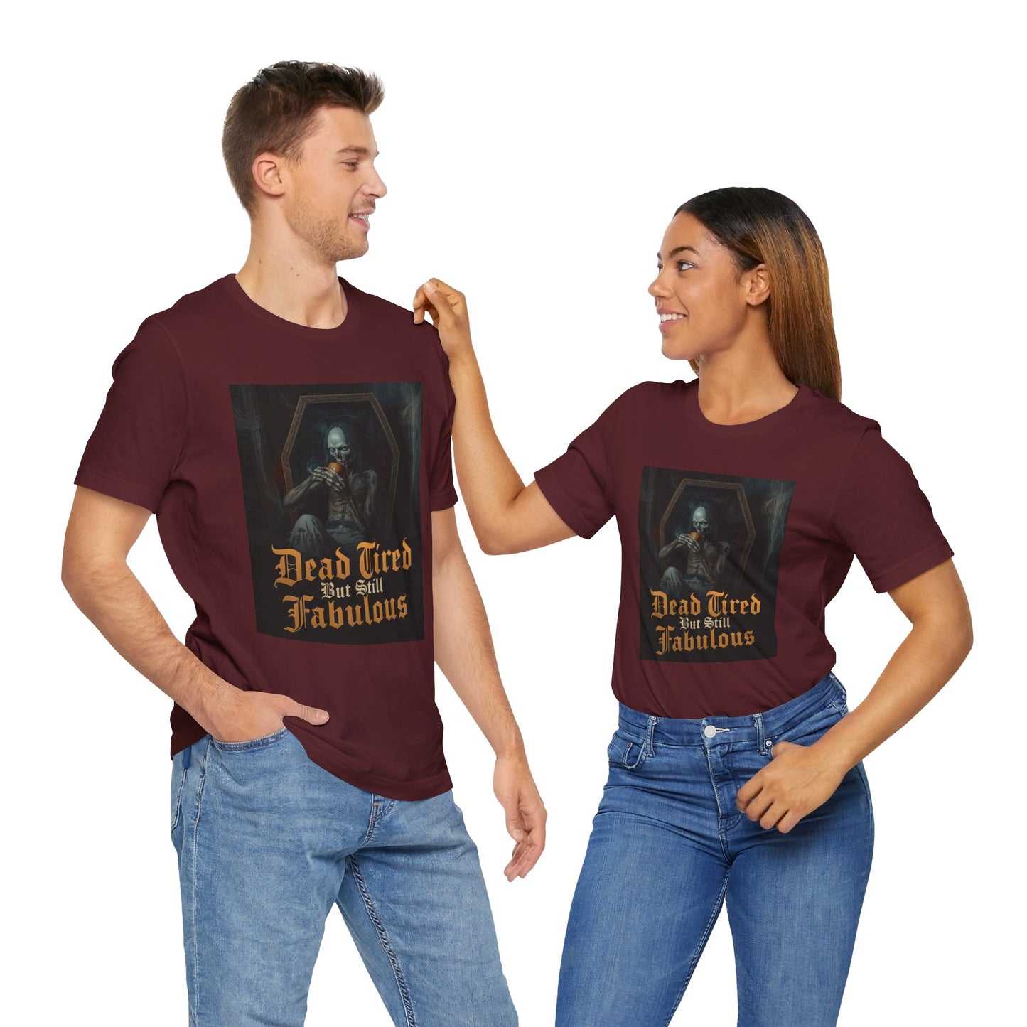 My Gothic Girl "Dead Tired But Still Fabulous" Graphic T-Shirt Unisex Gothic Dark Fashion Casual Wear