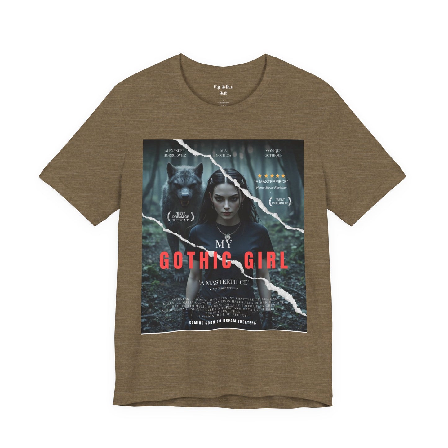 My Gothic Girl T-Shirt "Movie Poster" – Whimsy Goth Streetwear, Dark Poetry Fashion, Alt Aesthetic Apparel