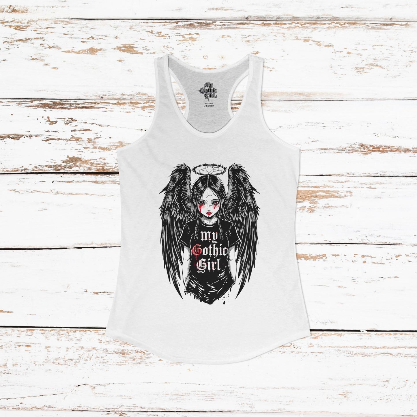 My Gothic Girl "Fallen Angel" — Women's Racer-back Tank Top