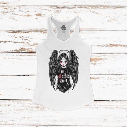 My Gothic Girl "Fallen Angel" — Women's Racer-back Tank Top