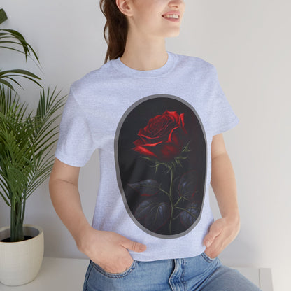 My Gothic Girl T-Shirts for Women & Men "Linda's Red Rose" Dark Aesthetic & Alternative Tees – My Gothic Girl