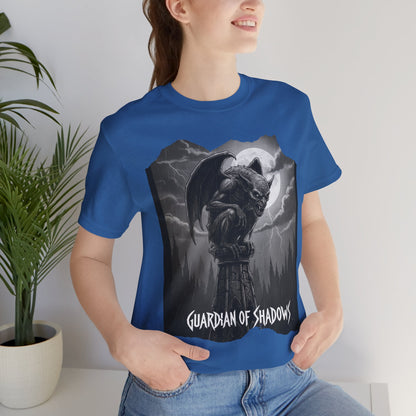 "Guardian of Shadows"  Gothic Graphic T-Shirt – Alt Aesthetic Poetic Goth Streetwear