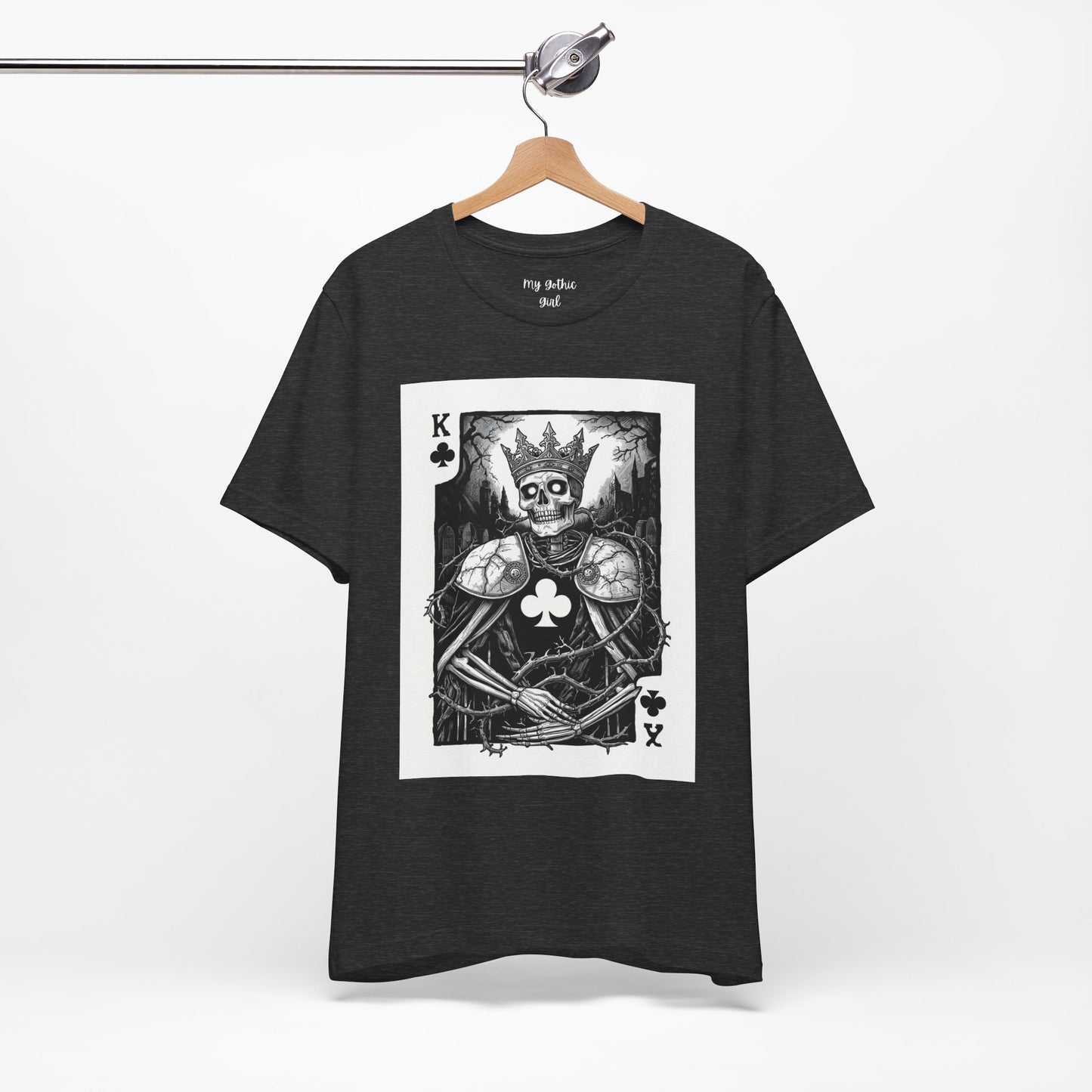 King of Clubs Skeleton Playing Card T‑Shirt