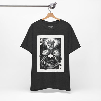 King of Clubs Skeleton Playing Card T‑Shirt