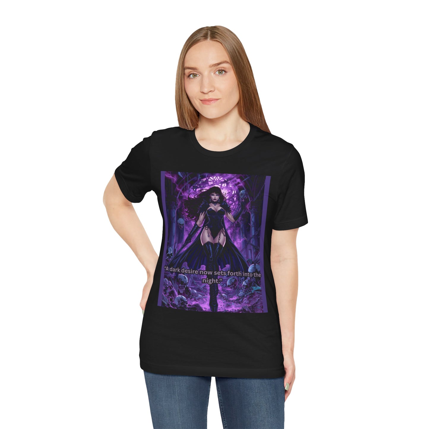 Dark Sorceress Graphic Tee — "A dark desire now sets forth into the night"