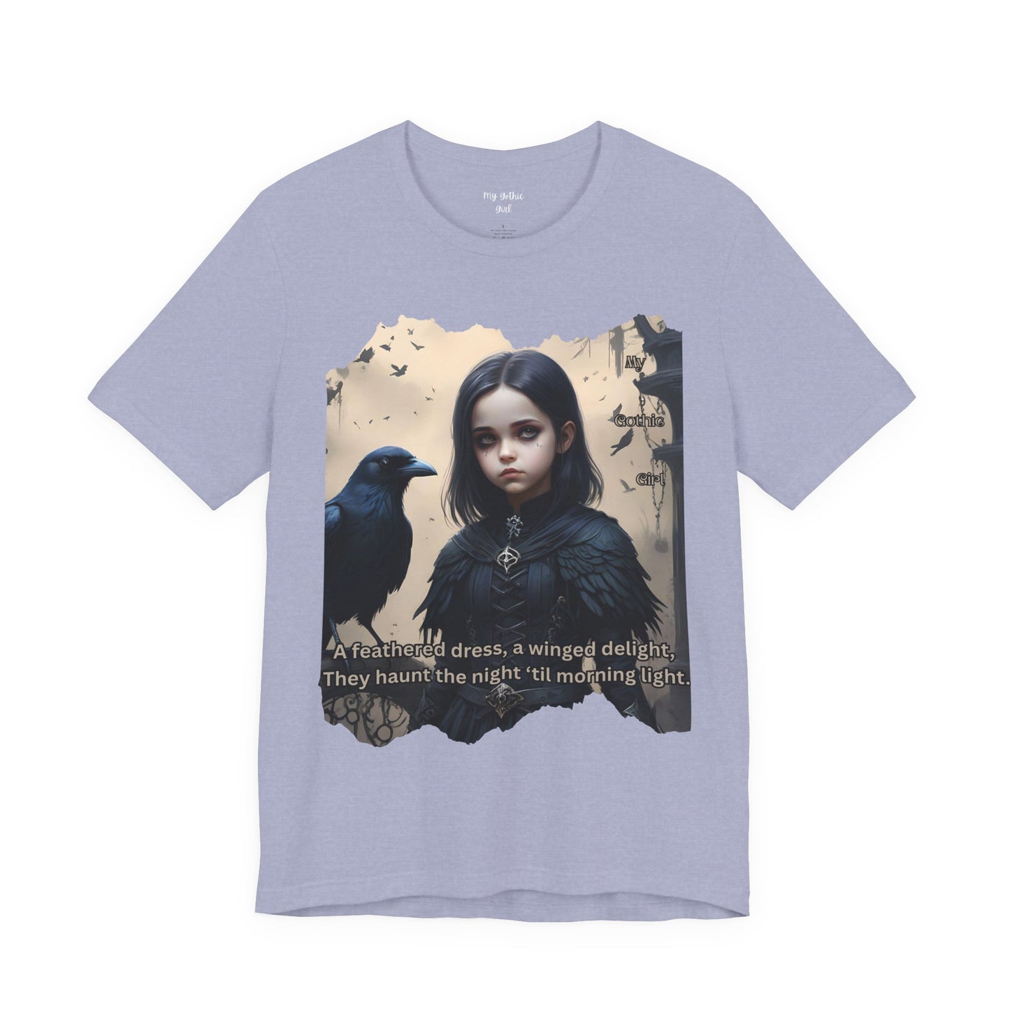 My Gothic Girl T-Shirt "Black Raven"  Whimsy Goth, Goth Fashion, Poetic Gothic Street Wear