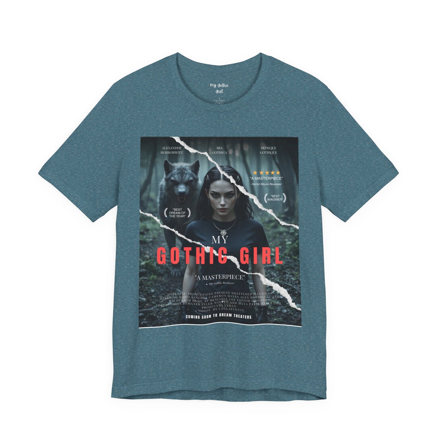 My Gothic Girl T-Shirt "Movie Poster" – Whimsy Goth Streetwear, Dark Poetry Fashion, Alt Aesthetic Apparel