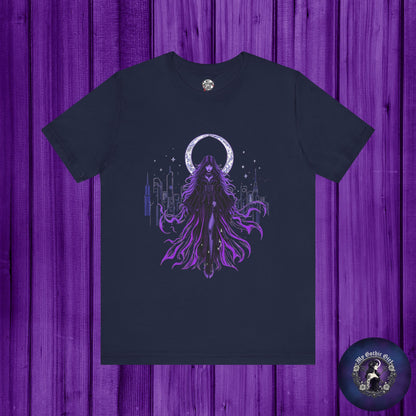 “Celestial Enchantress”  Gothic Graphic T-Shirt – Alt Aesthetic Poetic Goth Street-wear