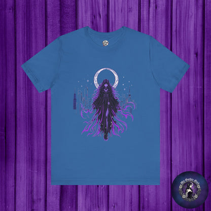 “Celestial Enchantress”  Gothic Graphic T-Shirt – Alt Aesthetic Poetic Goth Street-wear