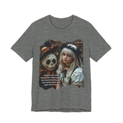 My Gothic Girl T-Shirt "Scarecrow Friend" – Whimsy Goth Streetwear, Dark Poetry Fashion, Alt Aesthetic Apparel
