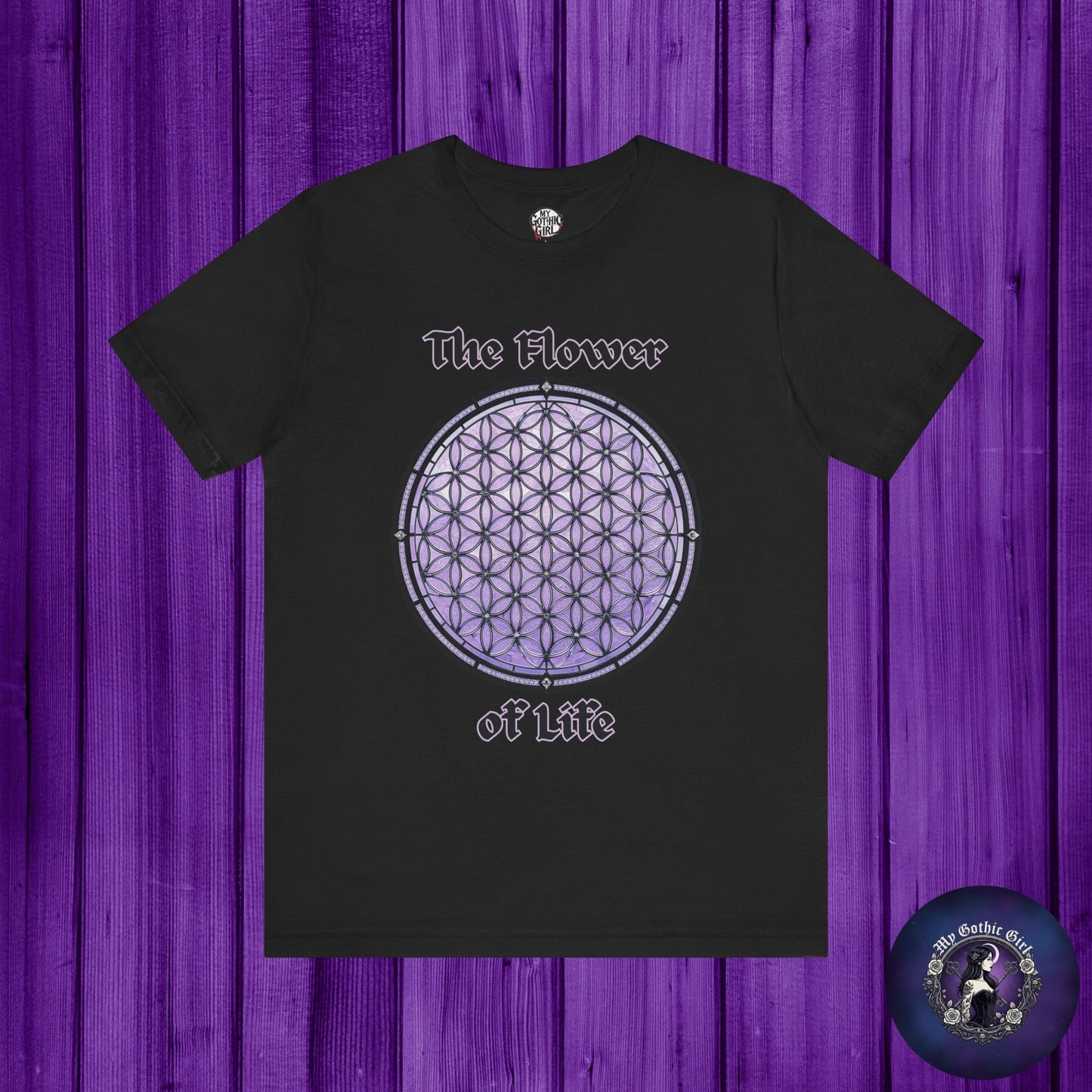 "The Flower of Life"  Gothic Graphic T-Shirt – Alt Aesthetic Poetic Goth Street-wear
