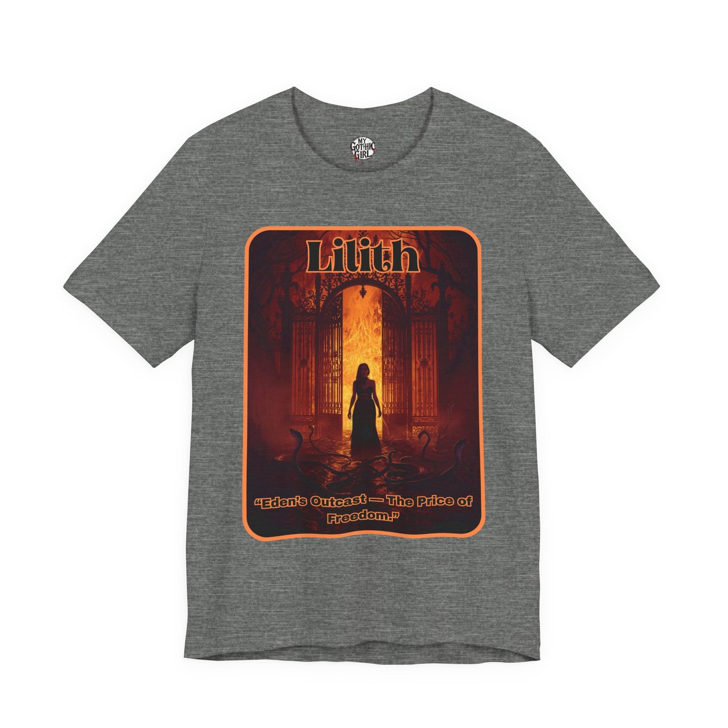 “Lilith  —  Eden’s Outcast, The Price of Freedom.” Graphic T-Shirt – Alt Aesthetic Poetic Goth Street-wear