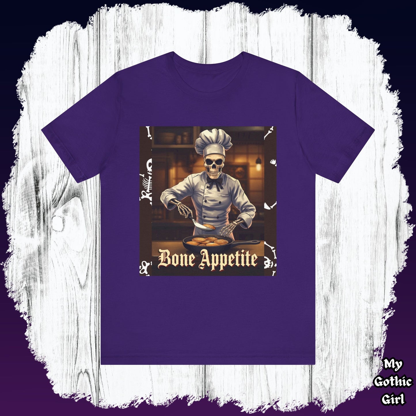 My Gothic Girl "Bone Appetite" Graphic T-Shirt Unisex Gothic Dark Fashion Casual Wear