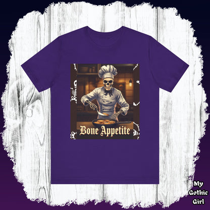 My Gothic Girl "Bone Appetite" Graphic T-Shirt Unisex Gothic Dark Fashion Casual Wear