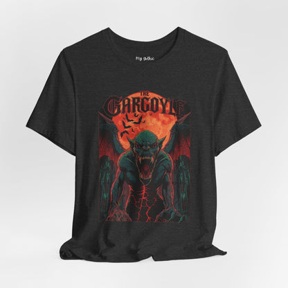 "The Gargoyle" — Dark Gothic Winged Statue Graphic Tee Design