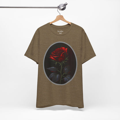 My Gothic Girl T-Shirts for Women & Men "Linda's Red Rose" Dark Aesthetic & Alternative Tees – My Gothic Girl