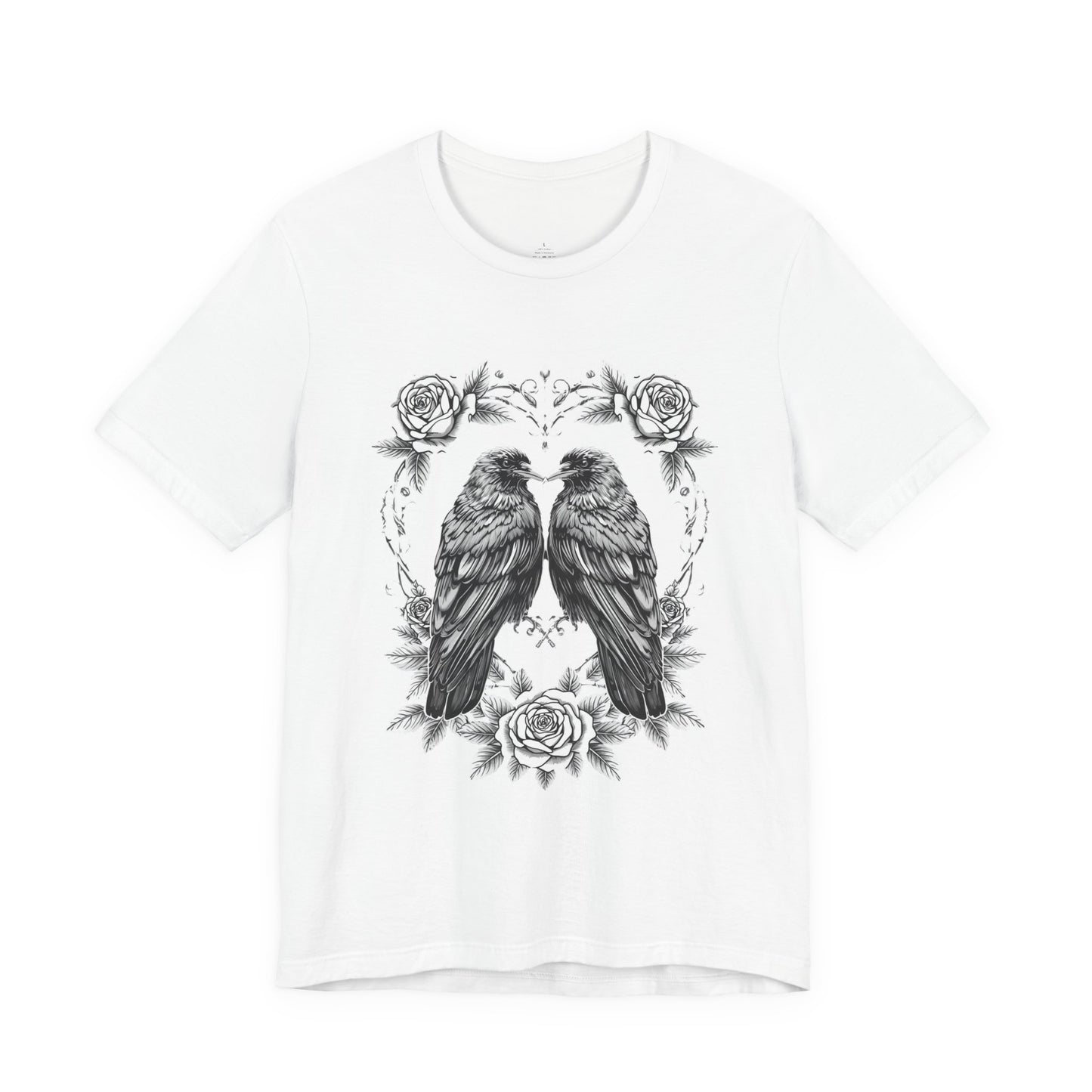 Raven Romance Tee — Gothic Floral Crow T-Shirt