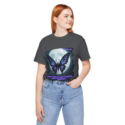 My Gothic Girl T-Shirt "Purple Gothic Butterfly" – Whimsy Goth Streetwear, Dark Poetry Fashion, Alt Aesthetic Apparel