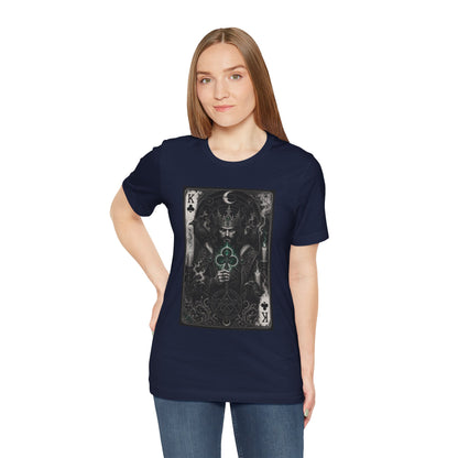 King of Clubs Playing Card T-Shirt — Gothic Card Deck Graphic Tee