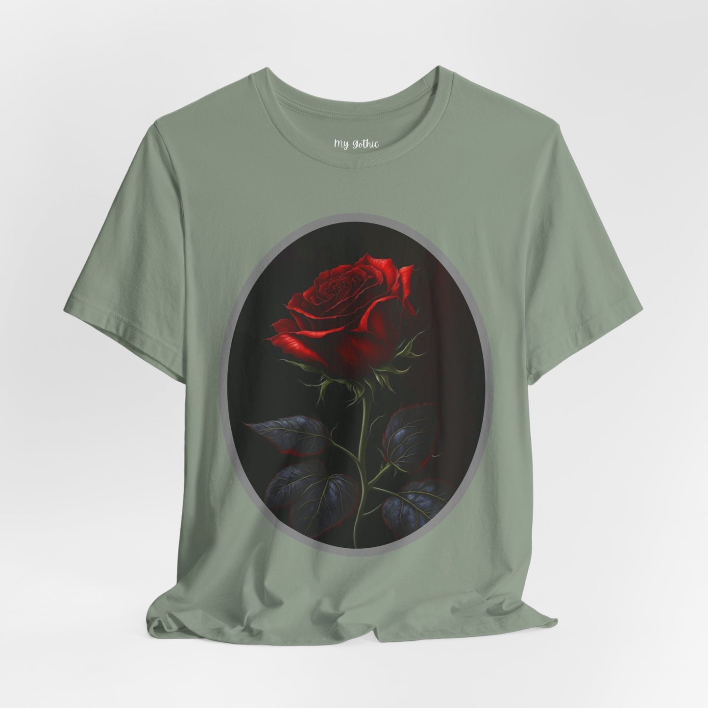 My Gothic Girl T-Shirts for Women & Men "Linda's Red Rose" Dark Aesthetic & Alternative Tees – My Gothic Girl