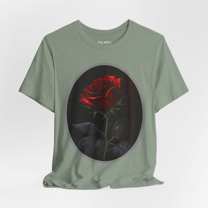 My Gothic Girl T-Shirts for Women & Men "Linda's Red Rose" Dark Aesthetic & Alternative Tees – My Gothic Girl