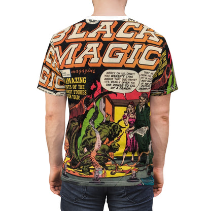 Vintage Horror Comic Tee — "Black Magic"