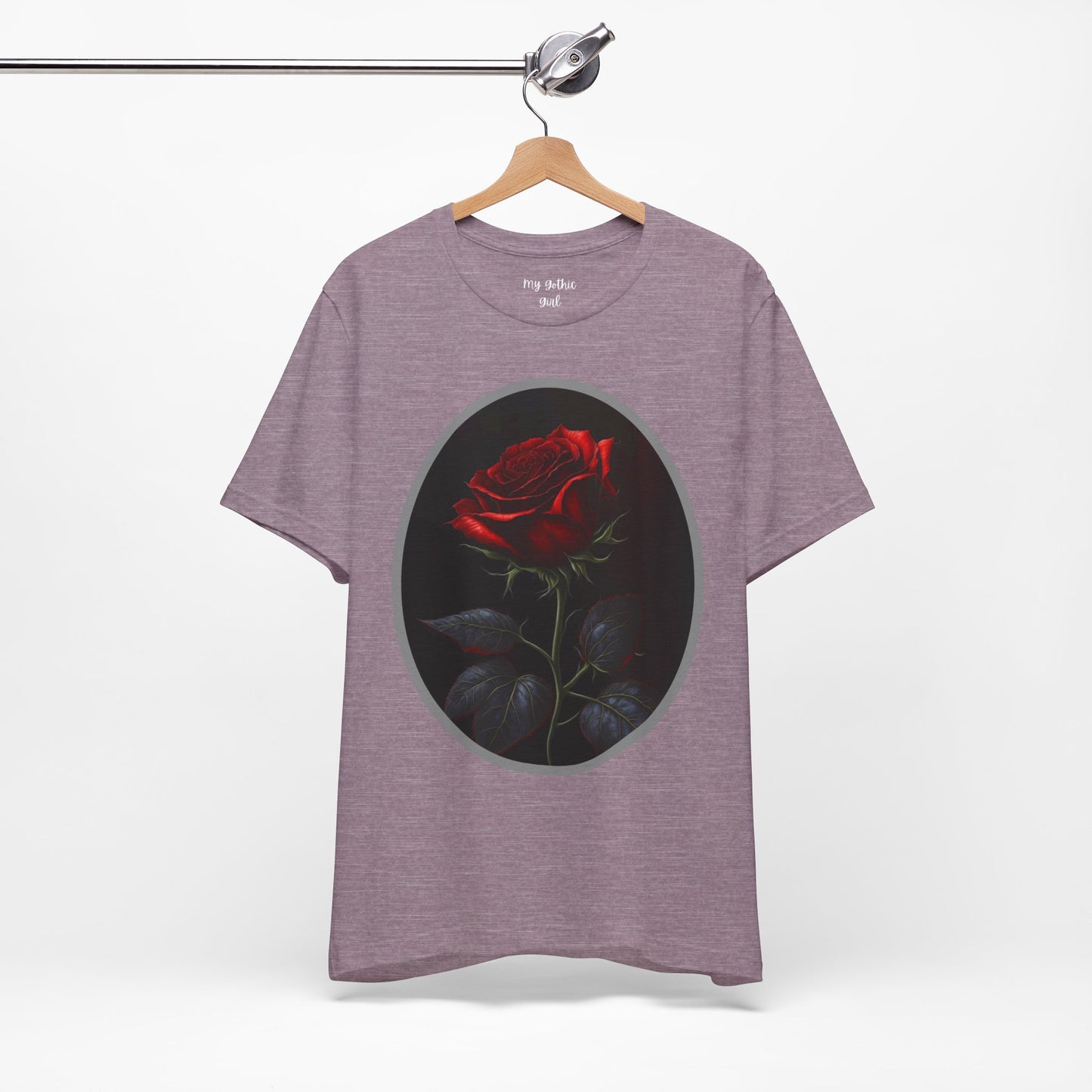 My Gothic Girl T-Shirts for Women & Men "Linda's Red Rose" Dark Aesthetic & Alternative Tees – My Gothic Girl