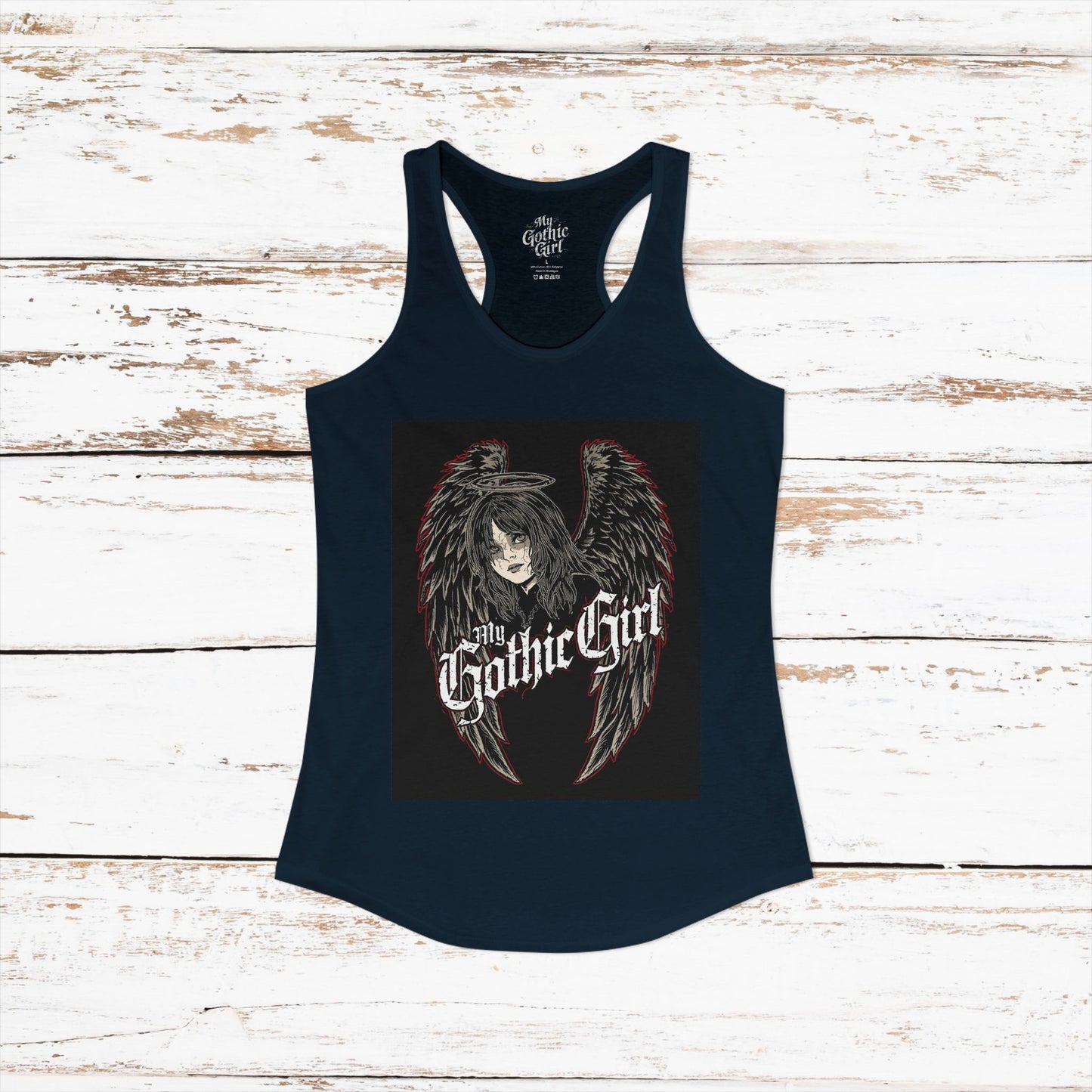 My Gothic Girl "Fallen Angel" — Women's Racer-back Tank Top