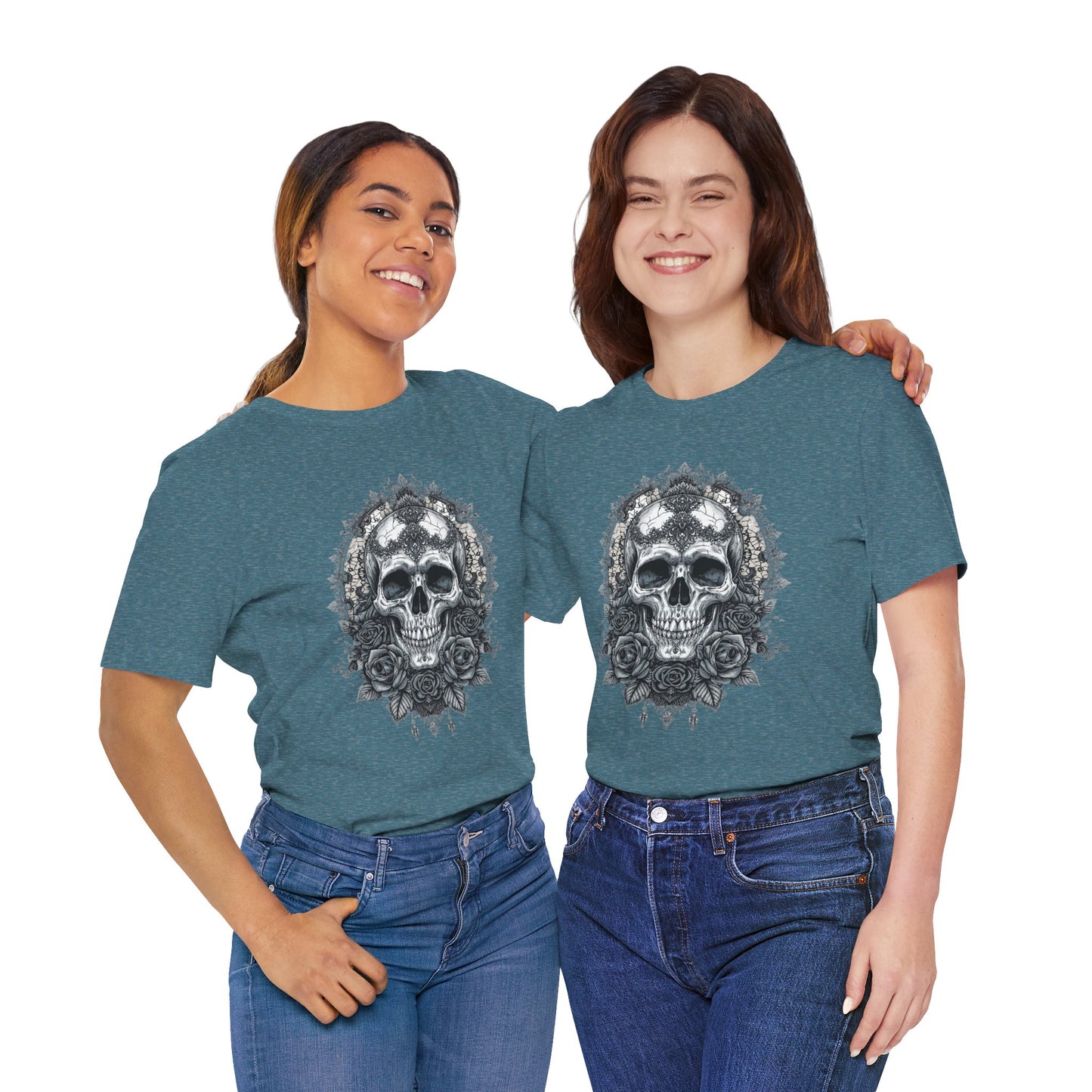 Gothic Skull Elegance T-Shirt