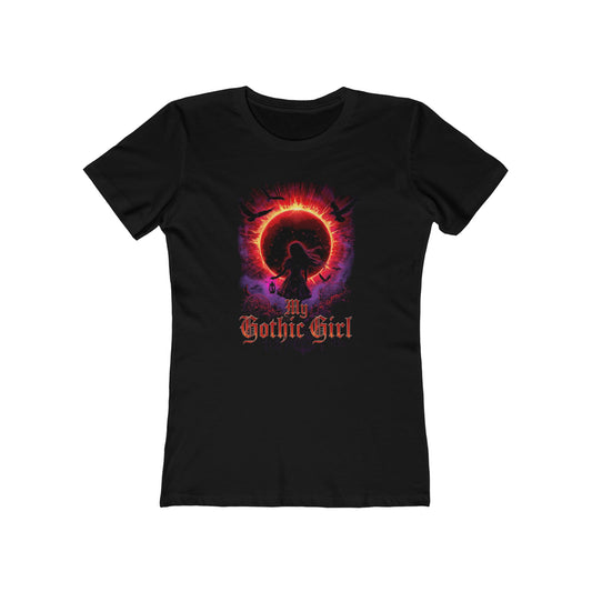 Eclipse Fire Ritual - My Gothic Girl - Boyfriend Tee for Women