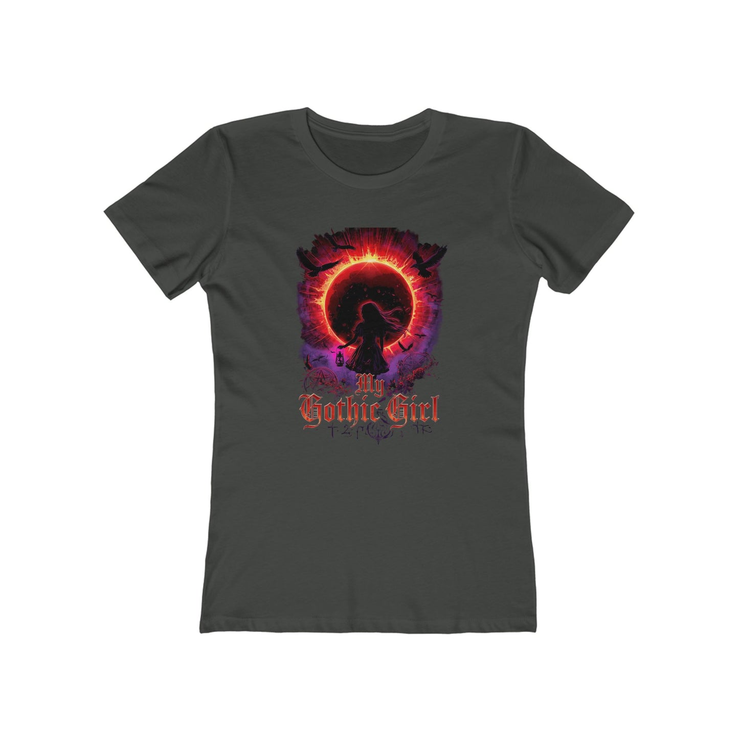 Eclipse Fire Ritual - My Gothic Girl - Boyfriend Tee for Women