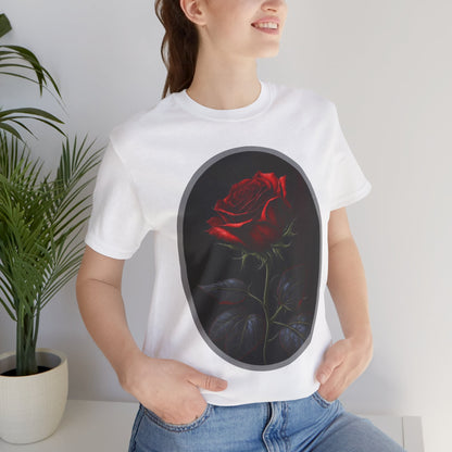My Gothic Girl T-Shirts for Women & Men "Linda's Red Rose" Dark Aesthetic & Alternative Tees – My Gothic Girl