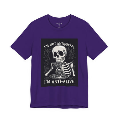 My Gothic Girl "I'M ANTI ALIVE" Graphic T-Shirt Unisex Gothic Dark Fashion Casual Wear