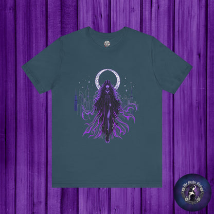 “Celestial Enchantress”  Gothic Graphic T-Shirt – Alt Aesthetic Poetic Goth Street-wear
