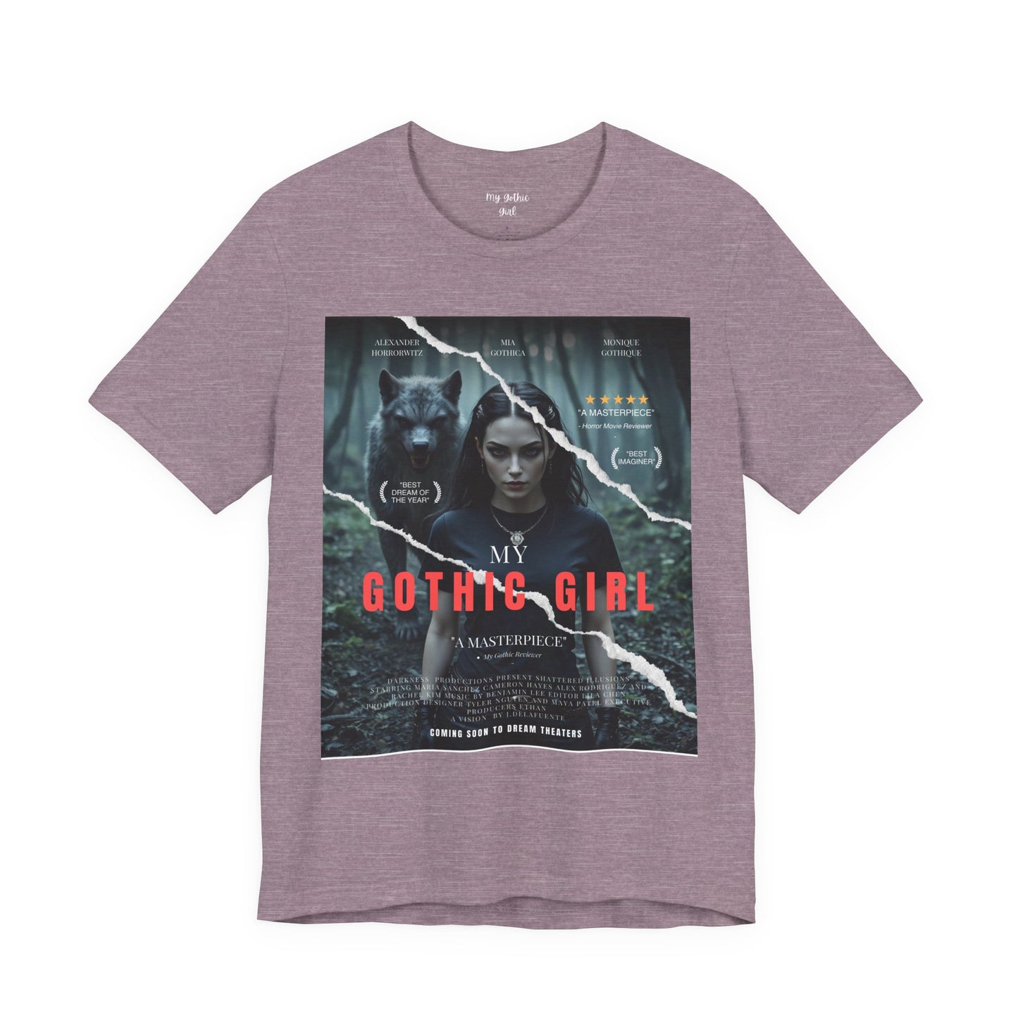 My Gothic Girl T-Shirt "Movie Poster" – Whimsy Goth Streetwear, Dark Poetry Fashion, Alt Aesthetic Apparel