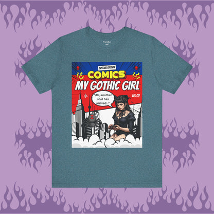 My Gothic Girl Comic Book Graphic Tee – Whimsy Goth Streetwear, Dark Poetry Fashion, Alt Aesthetic Apparel