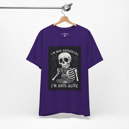 My Gothic Girl "I'M ANTI ALIVE" Graphic T-Shirt Unisex Gothic Dark Fashion Casual Wear